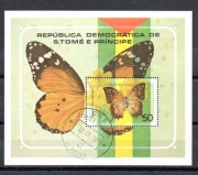Wyspy Św. Tomasza  motyle blok