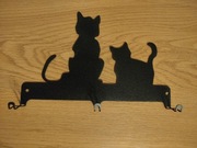 Wieszak metalowy czarny koty