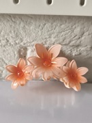 Różowa klamra do włosów kwiatki 