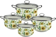 Garnki emaliowane 4szt likwidacja magazynu 