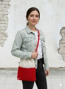 Torba nerkowa z karabińczykami z Pinteresta "Polska", ręczne robiona 