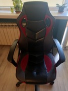 Fotel gamingowy DKD Home Decor Czerwono-Czarny z kółkami