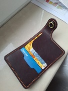 Zapinany oryginalny portfel rękodzieło na karty i gotówkę