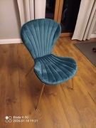 Windsor Krzeslo fotel zamsz, zielone turkus