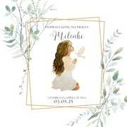 Zaproszenie Komunijne, Kartka Komunijna, Pamiątka, Pierwsza Komunia