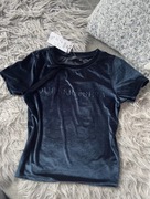 bluzka welurowa tshirt granatowa xs reserved nowa