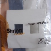 Pokrywa gniazda komputerowego SIMON  CLASSIC Biały - nowa