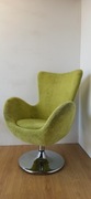 Fotel kubełkowy w chromie i zieleni, lata 90.
