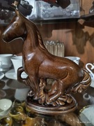 Figurka KOŃ ceramika porcelit PRL