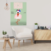 Plakat bociana, Obraz ścienny, Grafika na ścianę A4