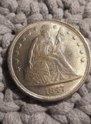 stare monety USA one dol.