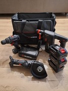 ZESTAW ELEKTRONARZĘDZI SZLIFIERKA MŁOTOWIERTARKA WKRĘTARKA AKU 18V WURTH