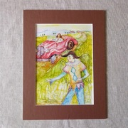 Anioł motoryzacji- akwarela