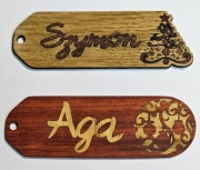 Drewniane etykiety do prezentów świątecznych - luxury