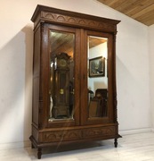 GARDEROBA-SZAFA SECESJA ORZECH TRANSPORT CAŁA POLSKA 