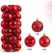 Zestaw bombek choinkowych – 24 sztuki