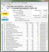Toshiba 250 GB, MK2546GSX Sprawny
