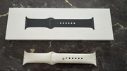 NOWA Oryginalna Opaska sportowa w kolorze czarnym do Apple Watch + biała