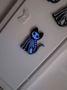 3D Świecące Drukowane Magnesy "Kocie Szkielety" Halloween prezent słodkie