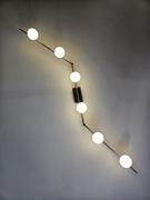 Lampa rozkładana 6x żarowek, listwa skladane żyrandol 