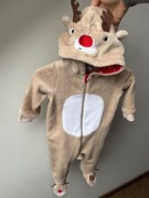 Pajacyk renifer 68-74 cm Świąteczny 6-9m na sesje zdjęciowe święta 