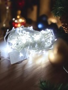 Lampki choinkowe led 20m białe zimne 