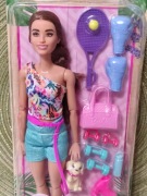 Lalka Barbie z pieskiem i akcesoriami sportowymi Mattel