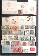 DR, znaczki i stemple na wycinkach, 2 strony z klasera A4