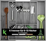 Pojemnik na sztućce do szuflad z wysokiej jakości bambusa