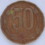 Chile 50 pesos 1987, KM#219.1