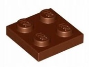 LEGO PŁYTKA 2X2 BRĄZOWY 
