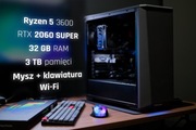 *PC RTX 2060 Super Ryzen 5 3600 32GB RAM 3TB SSD+HDD + MEGA mysz klawiatura