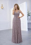 Sukienka zdobiona cekinowa maxi Maya Deluxe 36 S