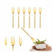WIDELCZYKI DO CIASTA KOMPLET DESEROWY AMBITION NA 6 OSÓB WIDELCE ZŁOTE