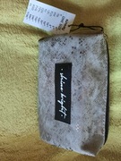 Kosmetyczka szara wezowa z napisem 