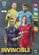 PANINI FIFA 365 2025 INVINCIBLE RARE RODRI NEUER MARTINEZ VAN DIJK 5