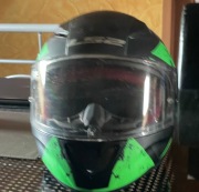 Kask motocyklowy LS2 Rapid czarno-zielony | używany | dobry stan