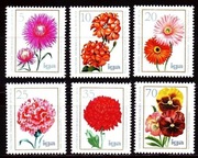 Kwiaty 2070 - 2075 ** 16 znaczków kompletna seria 1987 rok