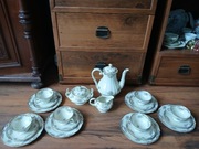 Stary zestaw do kawy Krautheim Bavaria na 6 osób kwiaty i zloto