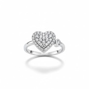 HIT Cenowy! Pierścionek Regulowany z Sercem i Cyrkoniami - Kup Teraz!