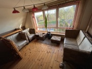 Meble liść bananowca sofa 2 fotele 2 stoliki zestaw boho rattan komplet