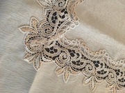 OBRUS - SERWETA ECRU Z KORONKĄ 160x300 WYPRZEDAŻ!