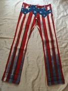 (UNIKAT)Spodnie damskie Flaga USA.Ameryka.Moda.Kobieta.Dama 2025.HIT.ODZIEŻ