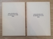 Sprawozdania numizmatyczne 1983 i 1985, Łódź 1985 i 1987