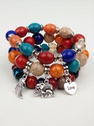 NOWA Bransoletka damska kolorowa zestaw 3w1