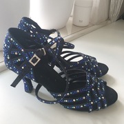 Buty do tańca - czarne z kryształkami