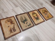 Danuta Muszyńska - Zamorska, obrazki na drewnie z portretami dzieci PRL