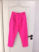 River Island Petite – Różowe dopasowane spodnie cygaretki wysoki stan 38