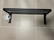 WIESZAK ŚCIENNY NA RĘCZNIKI ŁAZIENKOWY Z PÓŁKĄ LOFT CZARNY 2 składany