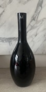 Duży wazon szkło czarne podwójne z lat PRL-u